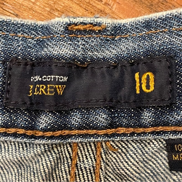 J.Crew Denim Boot Crop Jean In Frayed Hem embellished Womens Size 10 - Picture 15 of 16